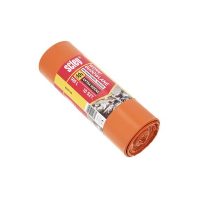 Zestaw 2 sztuki - Worki budowlane extra mocne dwuwarstwowe pomarańczowe 160 l grubość 70 μm