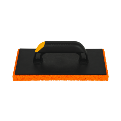 Paca z gąbką gumową pomarańczowa 28 x 14 cm grubość okładziny 18 mm czarna rączka Hardy