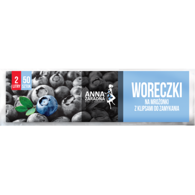 Woreczki na mrożonki z klipsami 2 l 50 sztuk Anna Zaradna