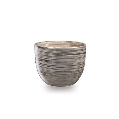 Donica ceramiczna Baryłka 20,5 cm szary