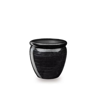 Donica ceramiczna Muza 30,5 cm czarnosrebrny