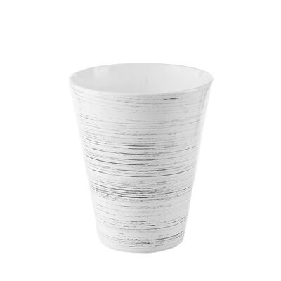Osłonka ceramiczna Elegant 17,5 cm biały z czarnym