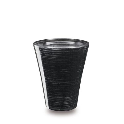 Donica ceramiczna Milenium 34,5 cm czarnosrebrny