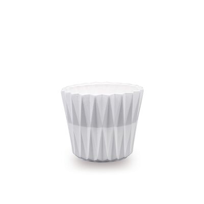 Osłonka ceramiczna Geometric 10,5 cm biały