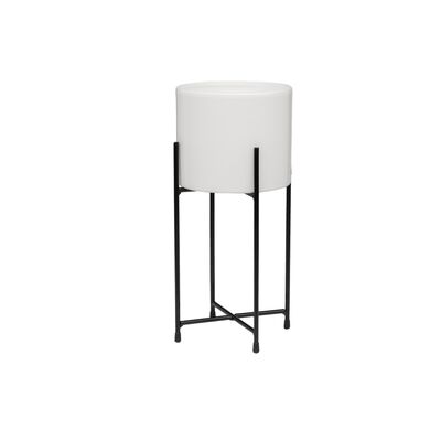 Osłonka ceramiczna Lugo ze stojakiem 44 cm biały