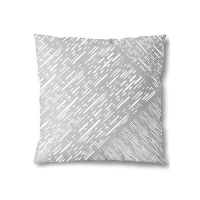 Poszewka metallic 40 x 40 cm szaro-biały
