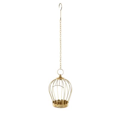 Lampion wiszący 19 x 80 cm złoty