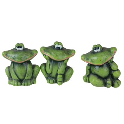 Figura ogrodowa żaba 17 cm mix