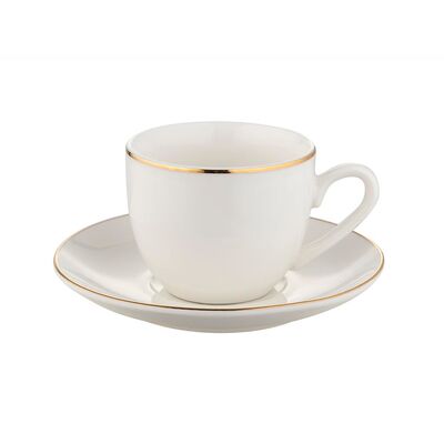 Filiżanka porcelanowa ze spodkiem Belissima 100 ml biały