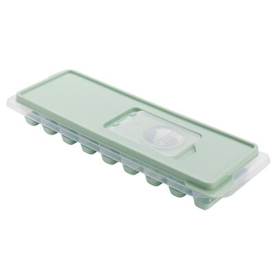 Foremki na kwadratowe kostki lodu z pokrywką 26,5 x 9 x 3,5 cm miętowy