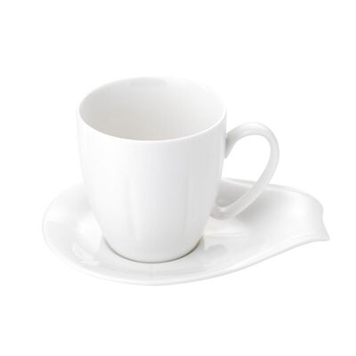 Filiżanki ze spodkiem Kappa 220 ml 6 sztuk biały