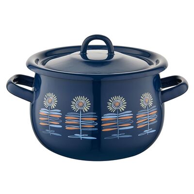 Garnek emaliowany baryłka z pokrywką Polino 20 cm 3,5 l