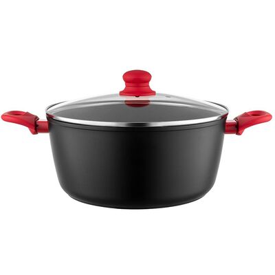 Garnek aluminiowy Mars z pokrywką 28 cm 6,4 l