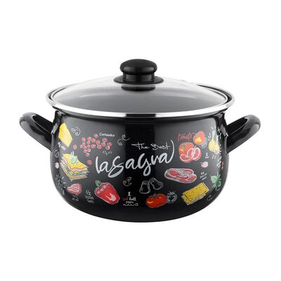 Garnek emaliowany Pyza Lasagna z pokrywką 16 cm 2,2 l