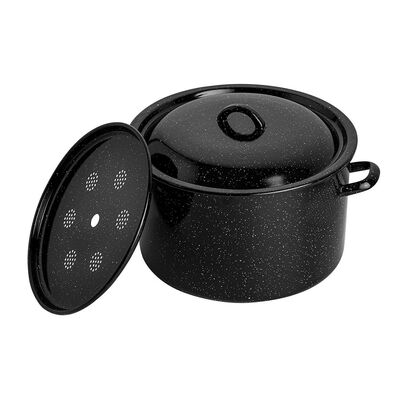 Garnek emaliowany do słoików z pokrywką 32 cm 16 l