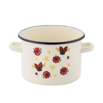 Garnek emaliowany prosty bez pokrywki Biedronka 20 cm 4,5 l