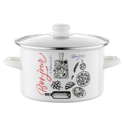 Garnek emaliowany prosty z pokrywką Bonjour 22 cm 4,8 l