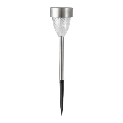 Lampa solarna wbijana 7,5 x 38,5 cm srebrny