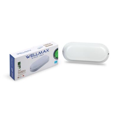 Plafon LED bulkhead oval biały z czujnikiem 18 W 1650 lm