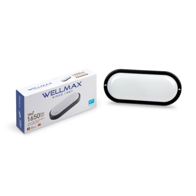 Lampa LED bulkhead oval czarny 18 W 1650 lm Wellmax