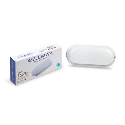 Lampa LED bulkhead oval biały 18 W 1650 lm