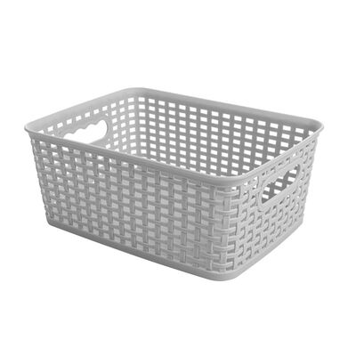 Koszyk Rattan classic 4,5 l prostokątny jasnoszary