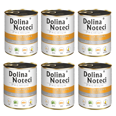 Karma mokra dla psa bogata w kaczkę z dynią 800 g Dolina Noteci - ZESTAW 6 SZT.