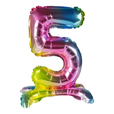 Balon foliowy cyfra 5 stojący