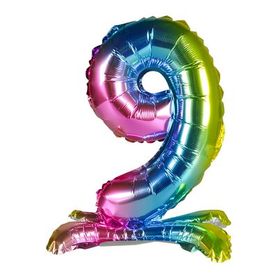 Balon foliowy cyfra 9 stojący