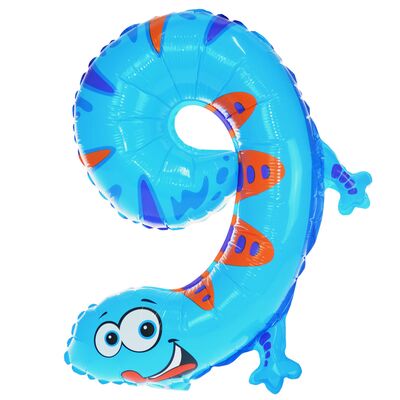 Balon foliowy cyfra 9 jaszczurka