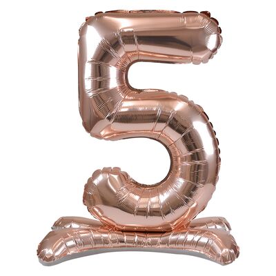 Balon foliowy cyfra 5 XXL stojący