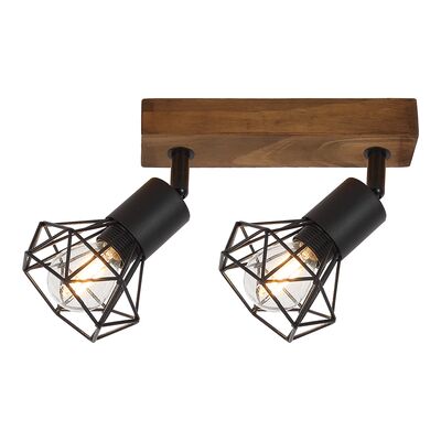 Lampa sufiowa Zeus 3138 E14 2x max 40 W dąb