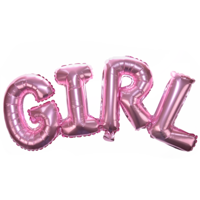 Balon foliowy napis Girl 40 x 107 cm