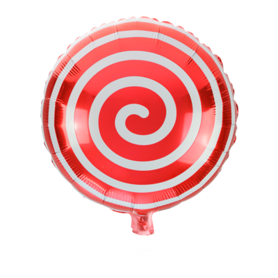 Balon foliowy lizak czerwono-biały