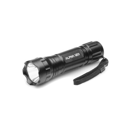 Latarka ręczna ALPHA 120, bateryjna (3 x AAA), zestaw: (pasek nośny), Falcon Eye Alpha