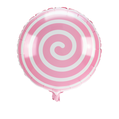 Balon foliowy lizak różowo-biały