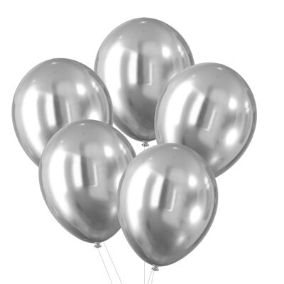 Balon efekt chromu srebrny 5 sztuk