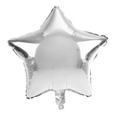 Balon foliowy gwiazda srebrny