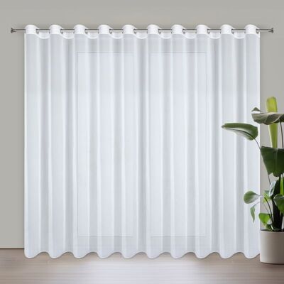 Firana gotowa na przelotkach Arleta 350 x 270 cm biały