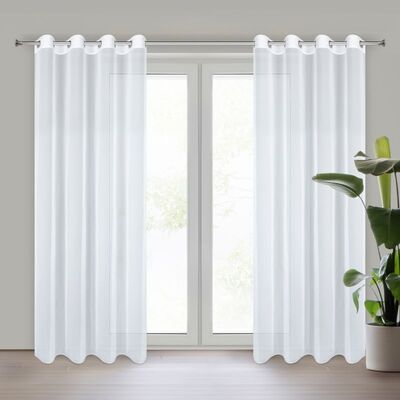 Firana gotowa na przelotkach Arleta 135 x 270 cm bialy