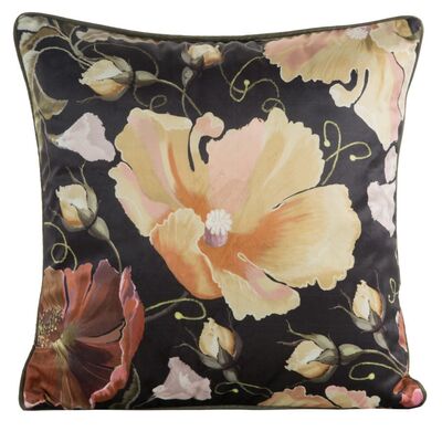 Poszewka dekoracyjna Velvet 45 x 45 cm czarno-miodowy