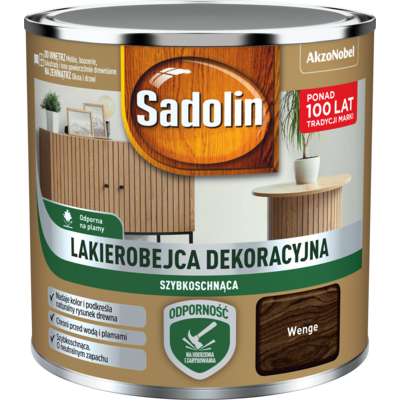 Lakierobejca Dekoracyjna szybkoschnąca wenge 0,2 l Sadolin