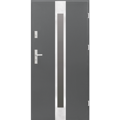 Drzwi zewnętrzne prawe Bergamo 90P antracyt 206,8 cm