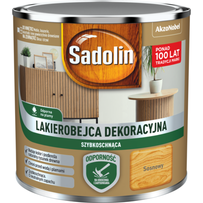 Lakierobejca Dekoracyjna szybkoschnąca sosnowy 0,2 l Sadolin