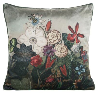 Poszewka dekoracyjna Velvet 45 x 45 cm zielono-czerwony