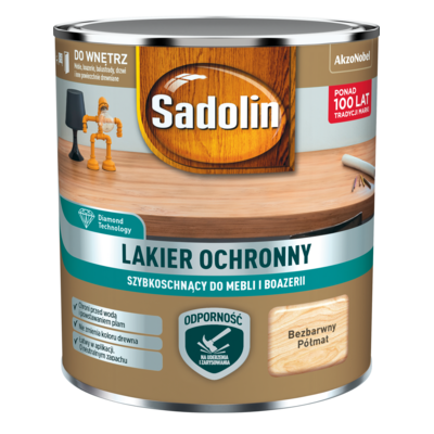 Lakier ochronny do mebli półmat 0,2 l Sadolin