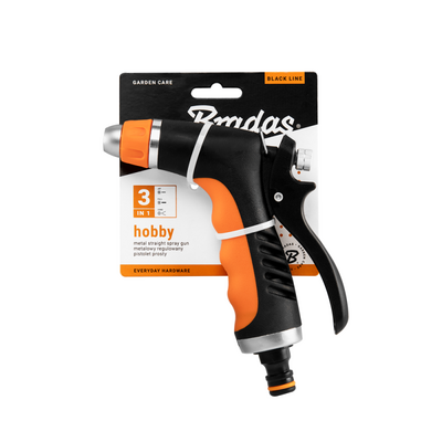 Pistolet regulowany HOBBY BLACK LINE metalowy BRADAS