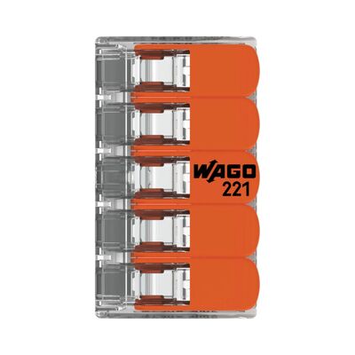 Szybkozłączka instalacyjna linka 5 x 4 mm2 5 sztuk  WAGO
