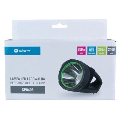 Lampa robocza COB ładowalna 200 lm SP0406