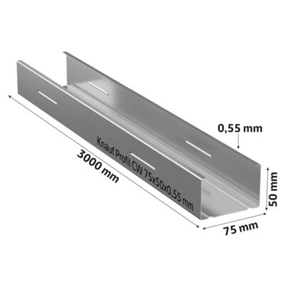 Profil CW 75 x 50 x 0,55 mm/3000 mm